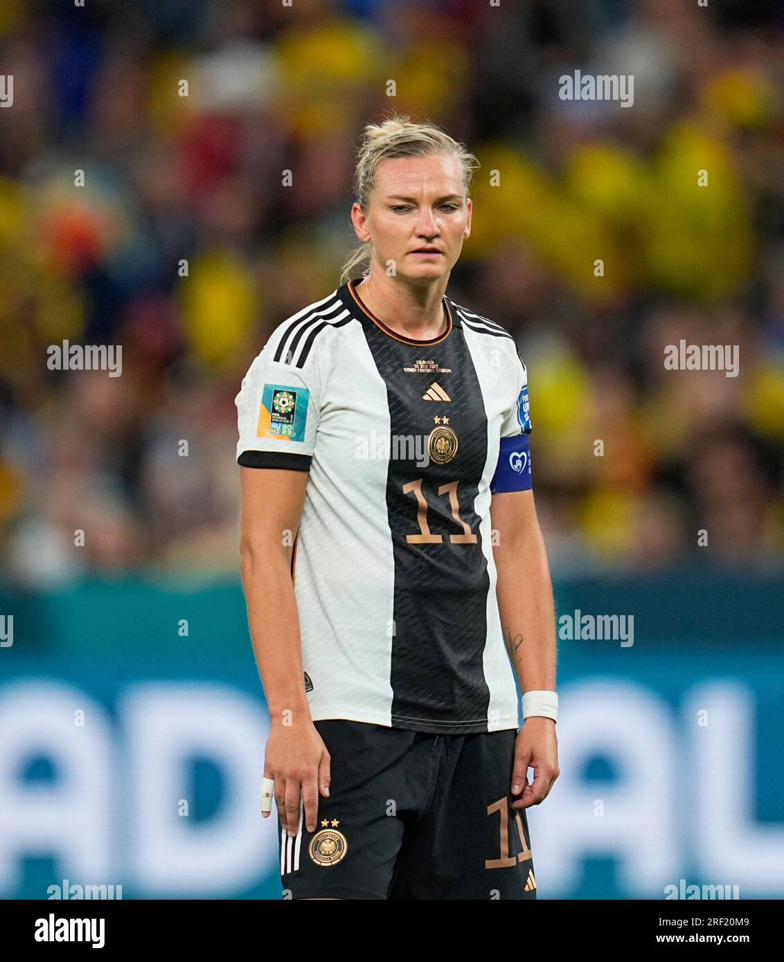July 30 2023: Alexandra Popp (Germany) looks on during a game, at, . Kim Price/CSM Stock Photo
