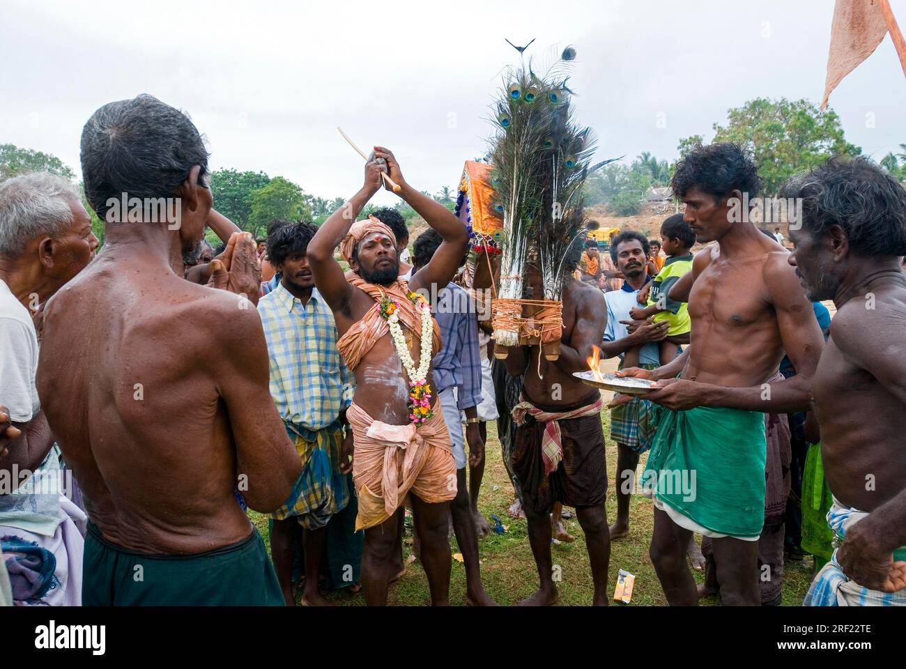 Pilgrims after bathing in the river Thamirabarani experience the state ...