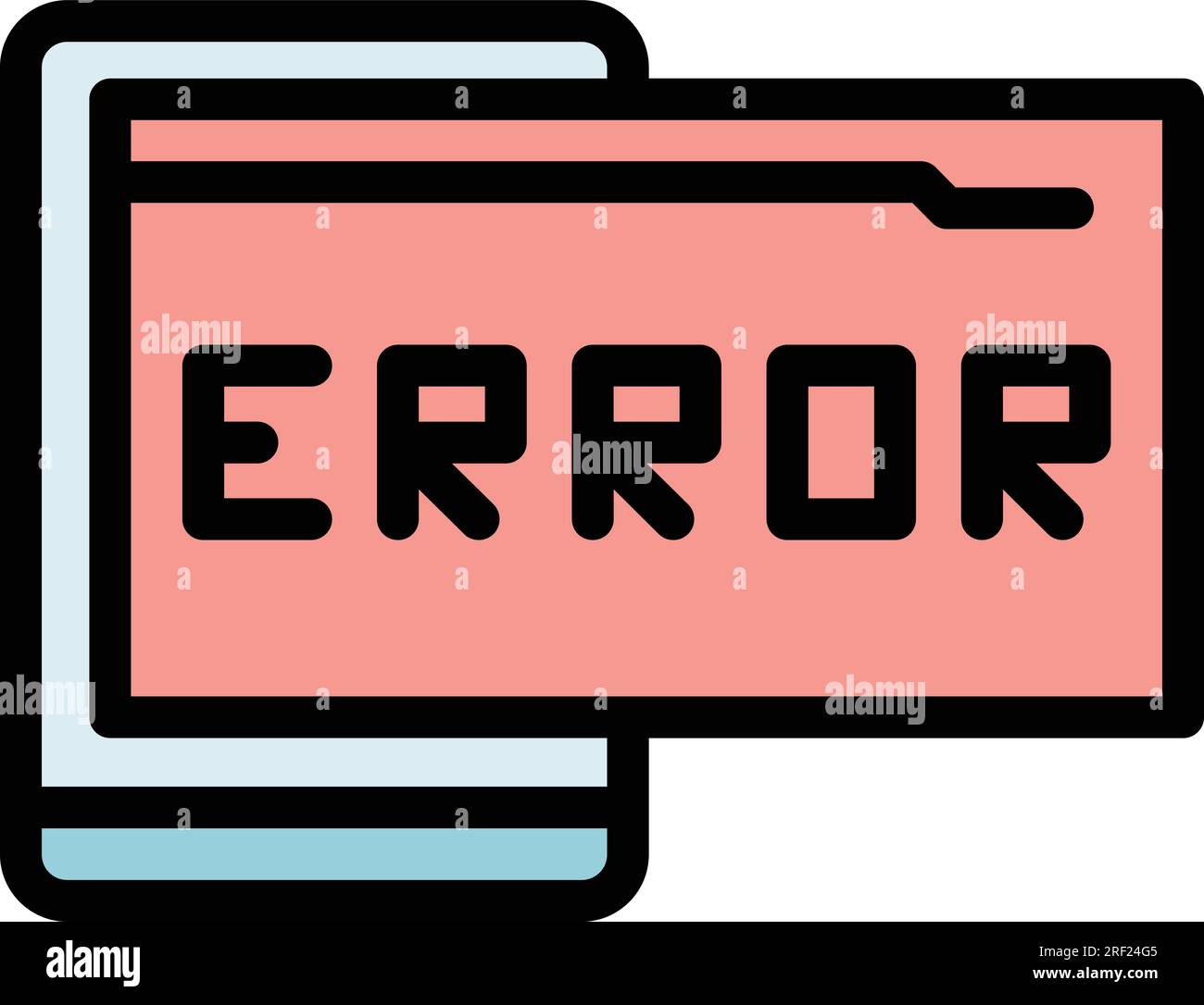Web code error icon outline vector. Cms development. Html design color ...