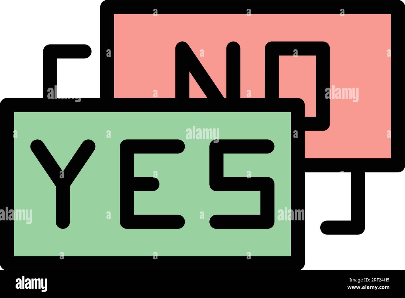 Code yes no icon outline vector. Cms development. Website design color ...