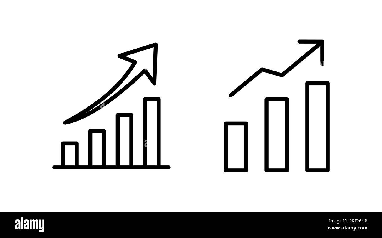 Growing graph Icon vector. Chart icon. Graph Icon Stock Vector Image ...