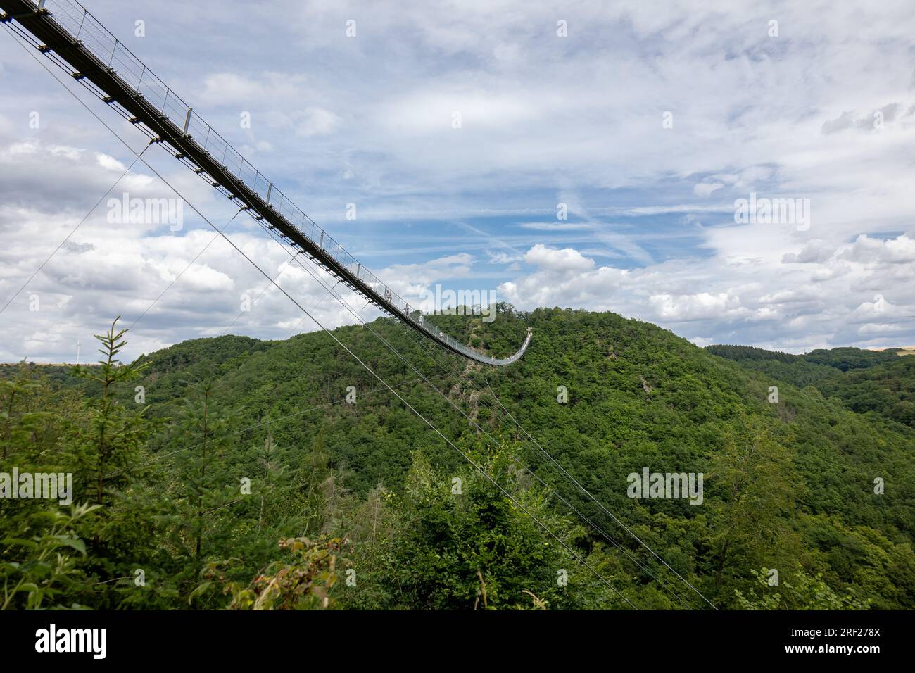 The Geierlay suspension bridge, the longest and most spectacular pedestrian bridge in Germany