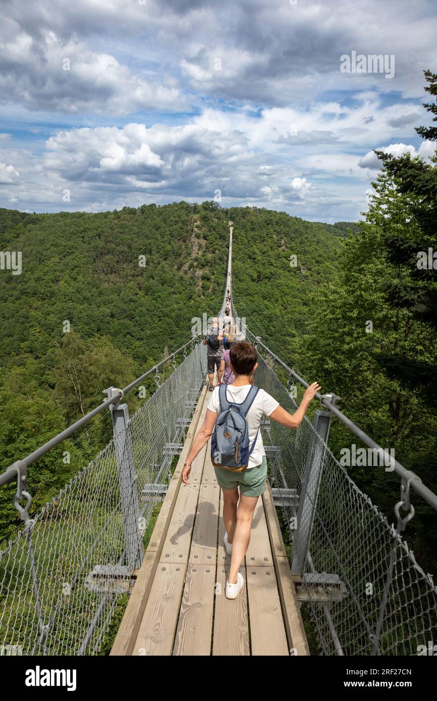 The Geierlay suspension bridge, the longest and most spectacular ...