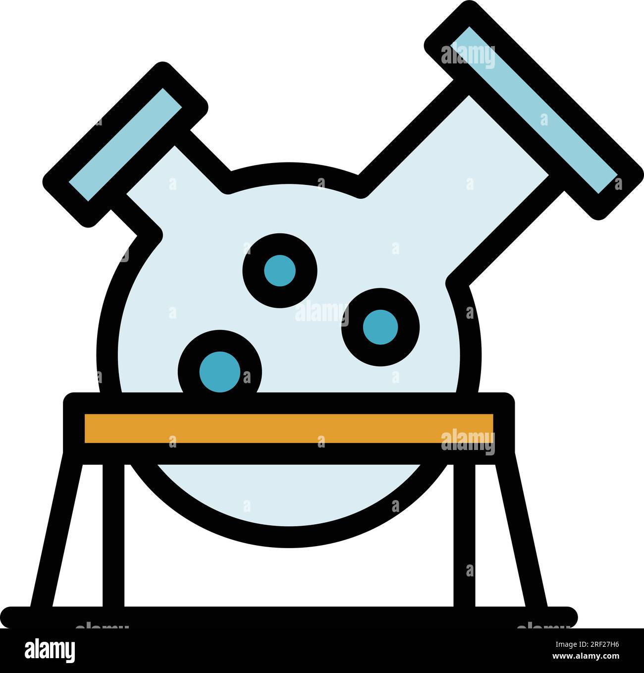 Lab boiling flask icon outline vector. Medical laboratory. Scientist