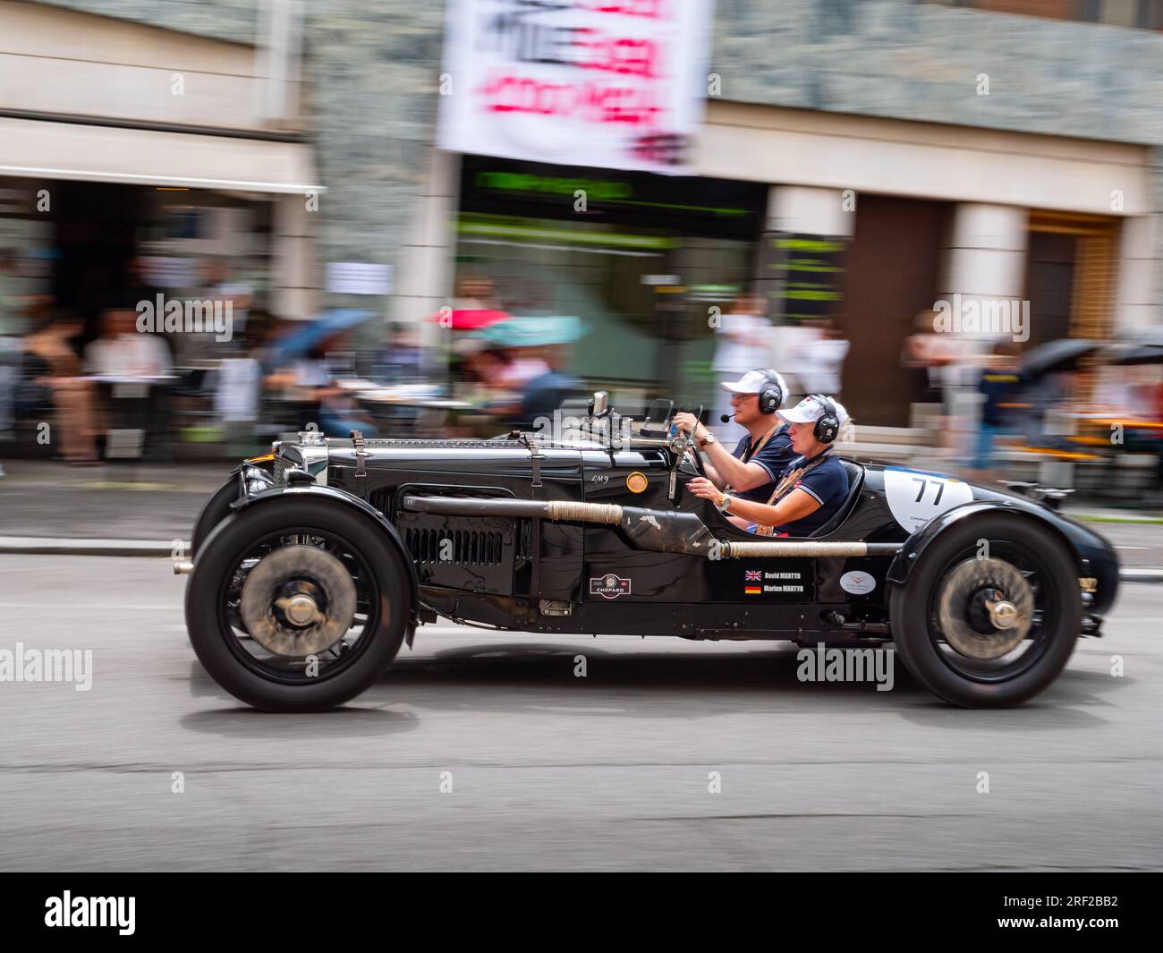 1932 ASTON MARTIN LE MANS Mille Miglia 2023 Start At Brescia Stock 1932-aston-martin-le-mans-mille-miglia-2023-start-at-brescia-stock