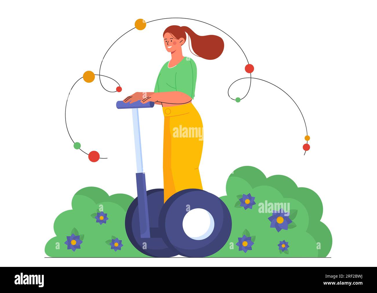 Woman on scooter vector concept Stock Vector Image & Art Alamy