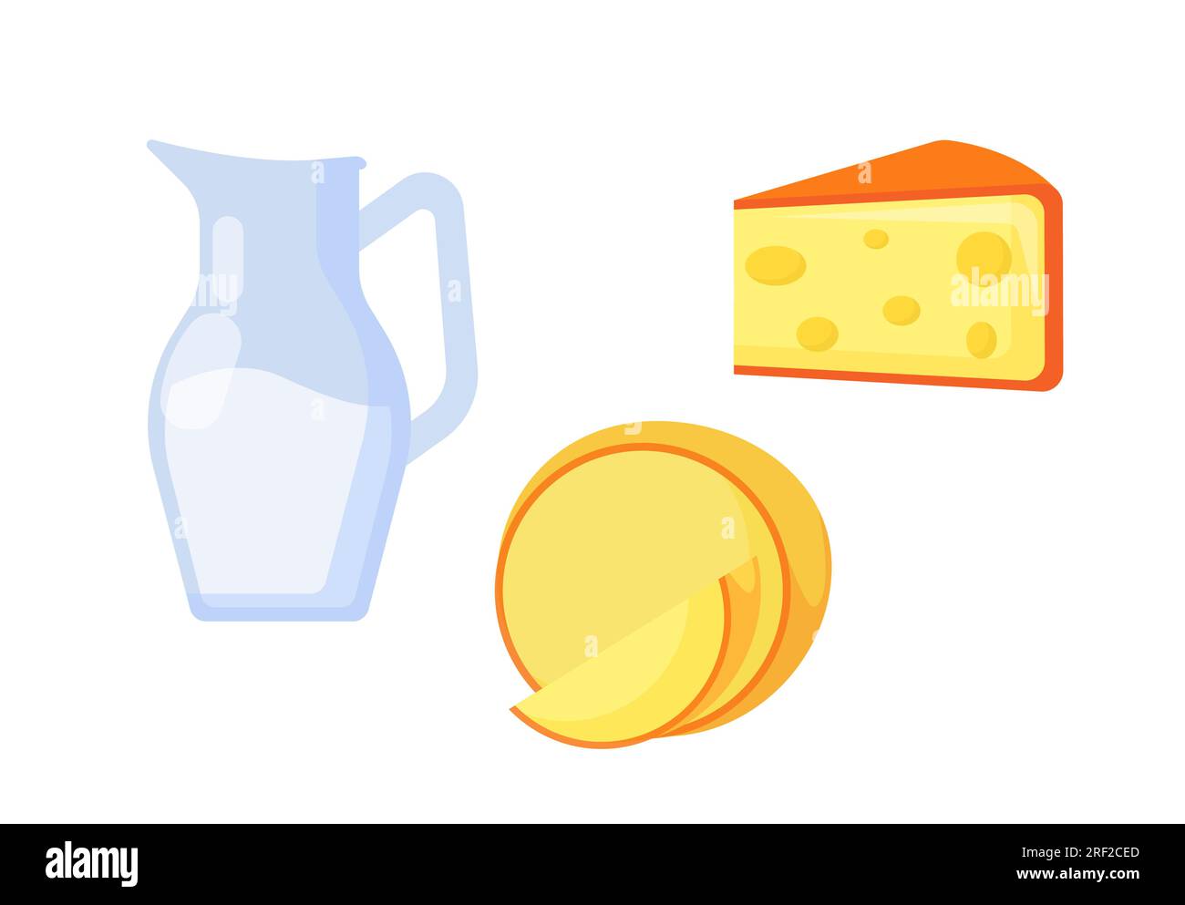 Set of dairy products vector concept Stock Vector Image & Art - Alamy