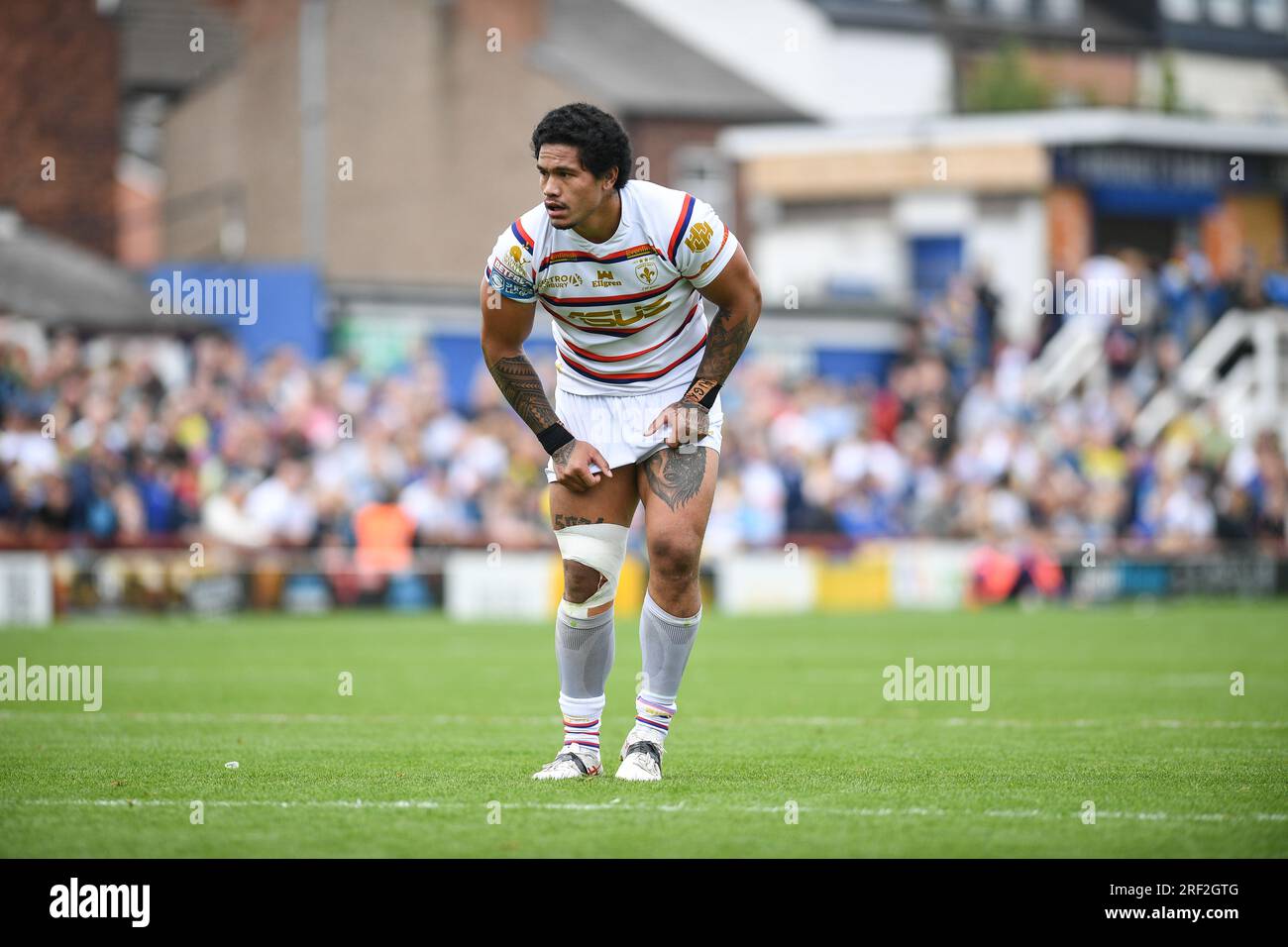 Wakefield Wolves Wakefield, England - 30th July 2023 Wakefield Trinity's Renouf Atoni ...