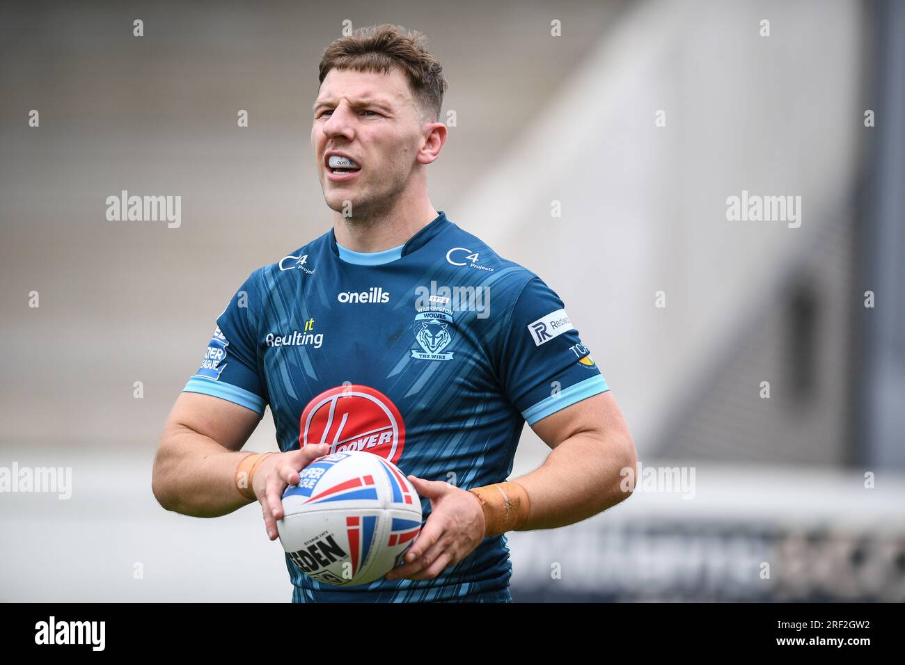 Wakefield Wolves Wakefield, England - 30th July 2023 George Williams of Warrington ...