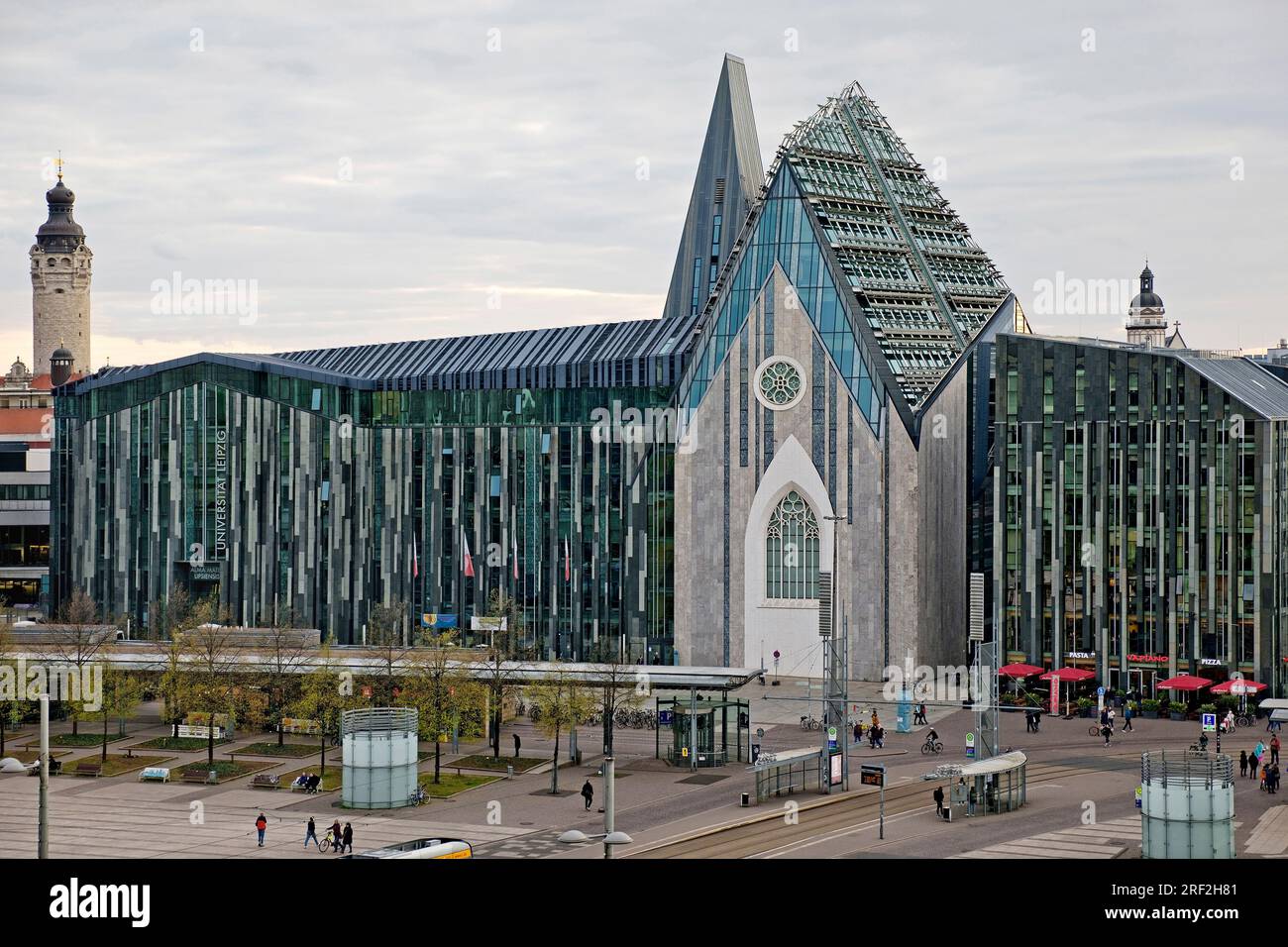 new Augusteum, main building of the University of Leipzig, Germany, Saxony, Leipzig Stock Photo