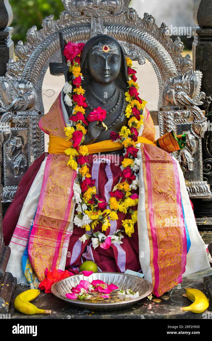 a goddess at the temple festival, Sri Kamadchi Ampal Temple, Germany, North Rhine-Westphalia, Ruhr Area, Hamm Stock Photo