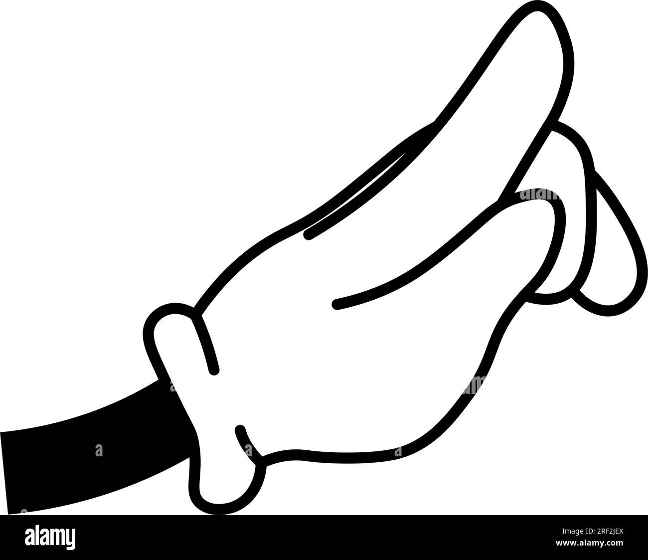 Hand gesture, arm showing stop with fingers vector Stock Vector