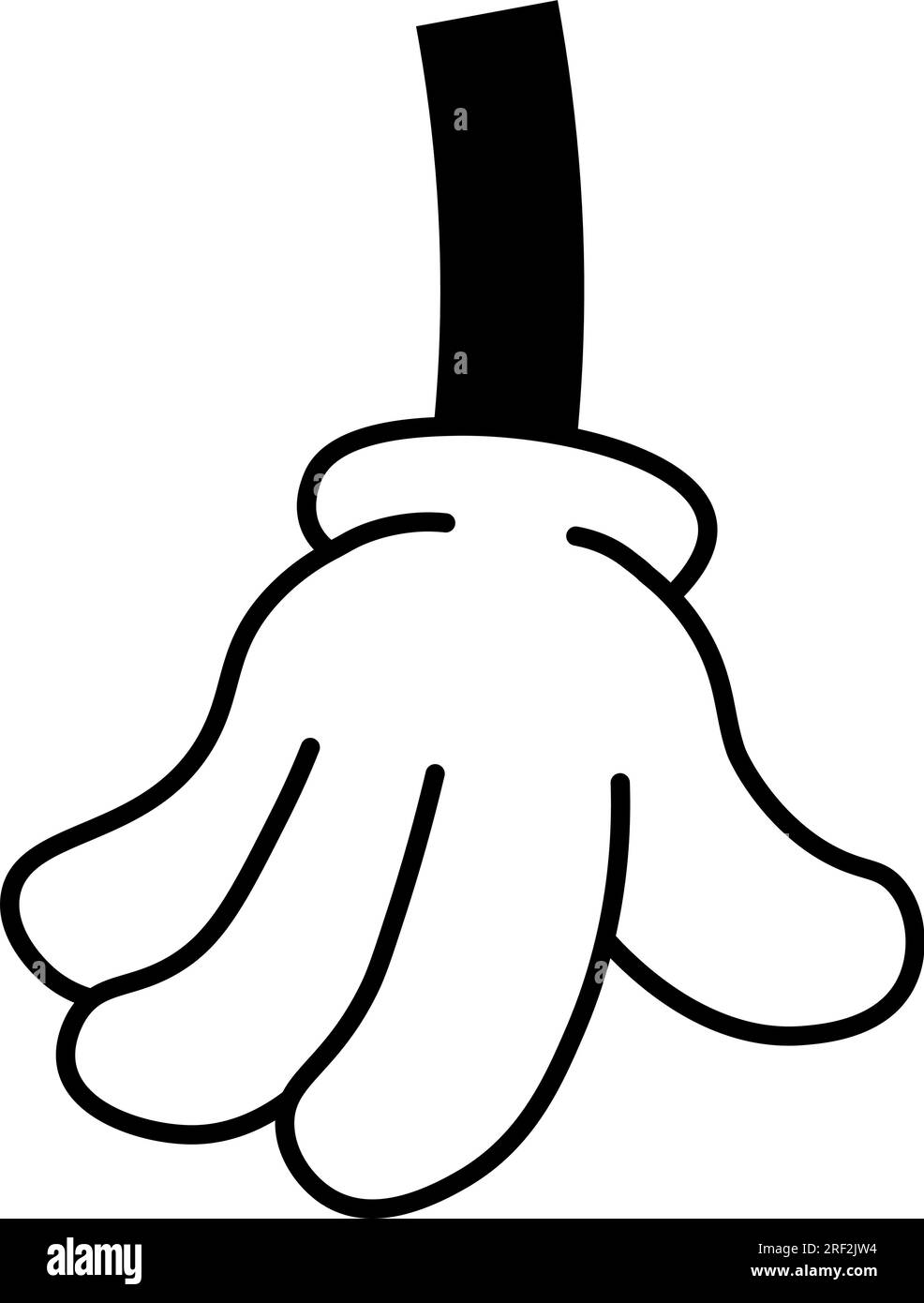 Hand gesture, arm of character line art vector Stock Vector