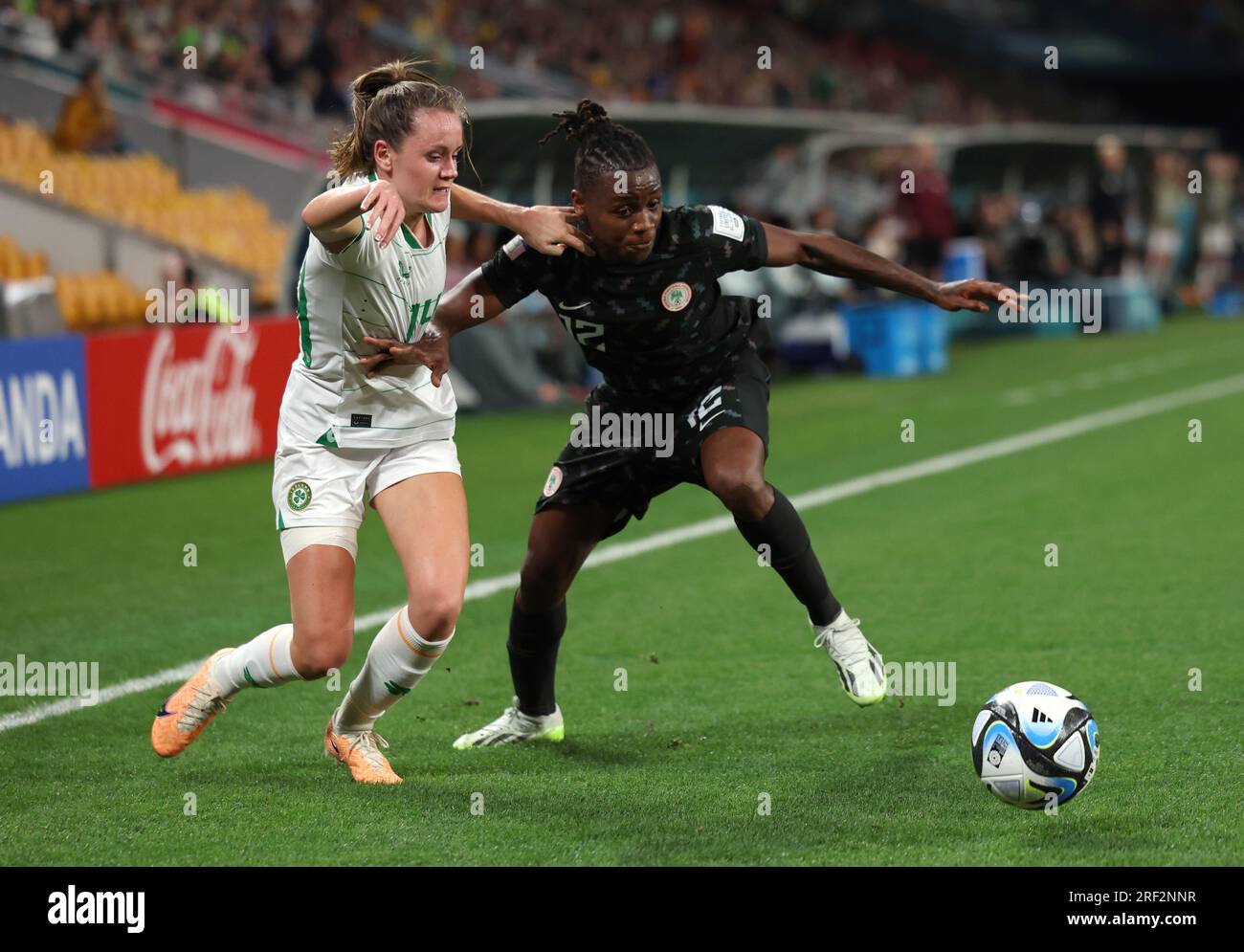 Republic of Ireland's Heather Payne (left) and Nigeria's Uchenna Kanu ...