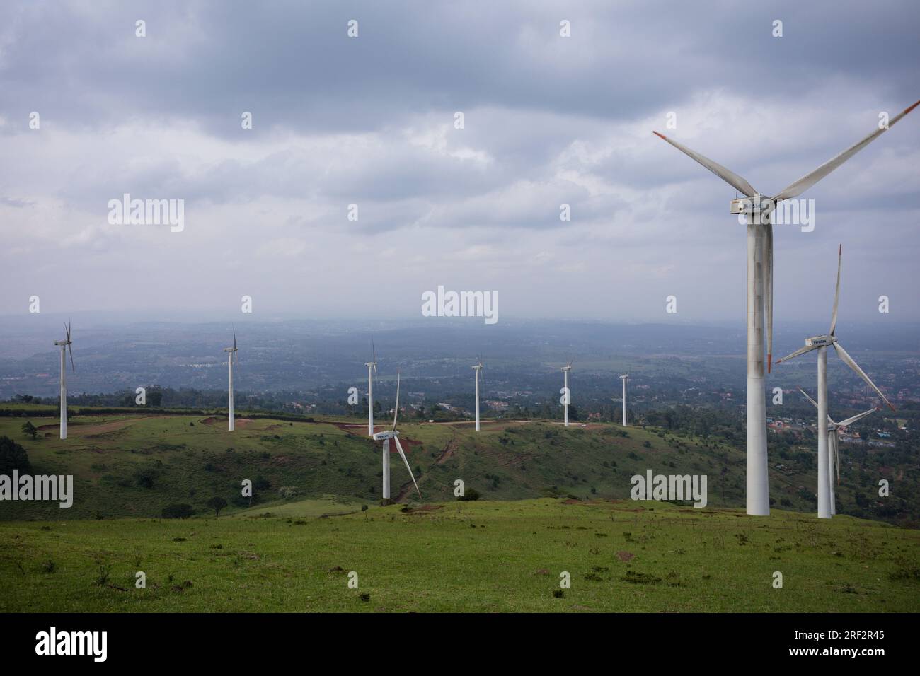 Wind power energy station at the Ngong Hills Forest Reserve