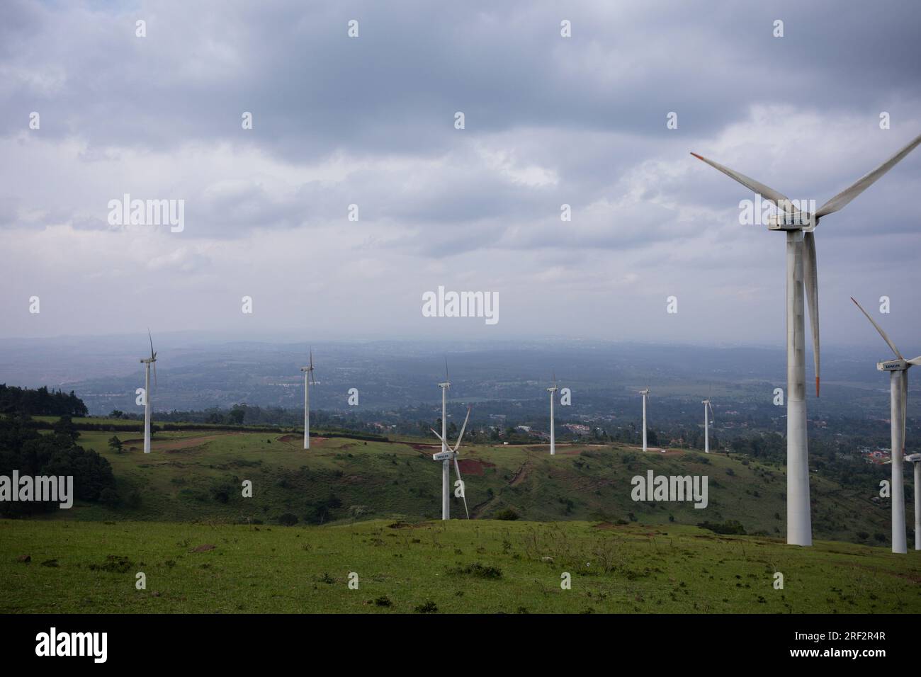 Wind power energy station at the Ngong Hills Forest Reserve