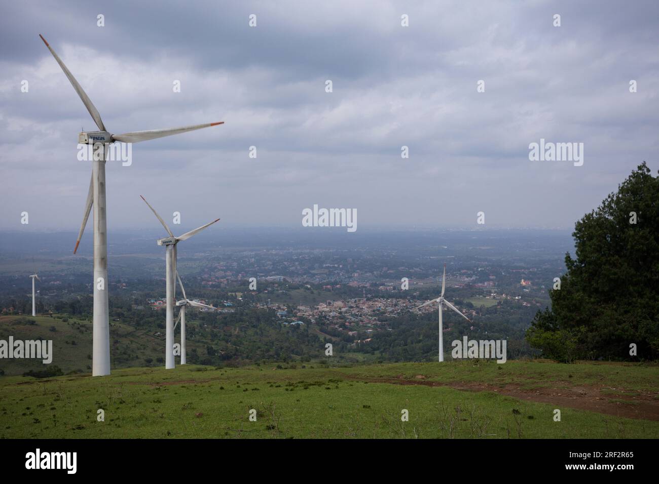 Wind power energy station at the Ngong Hills Forest Reserve