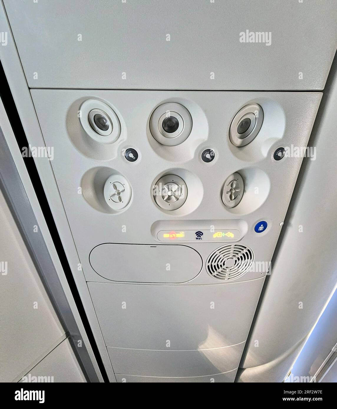 Air condition system on board Boeing Stock Photo