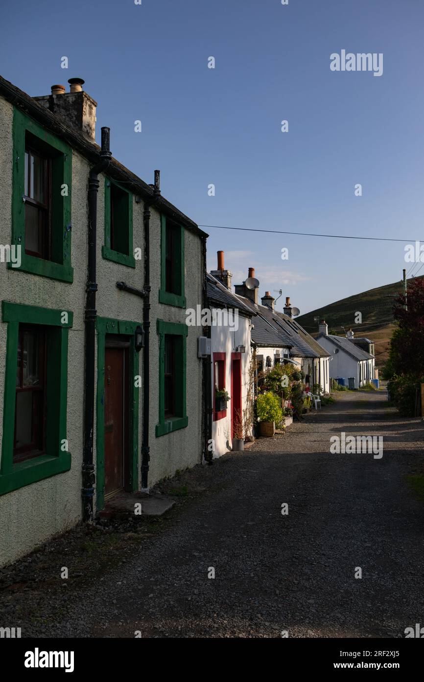 Lead miners houses, Symington Street, Leadhills, Scotland Stock Photo