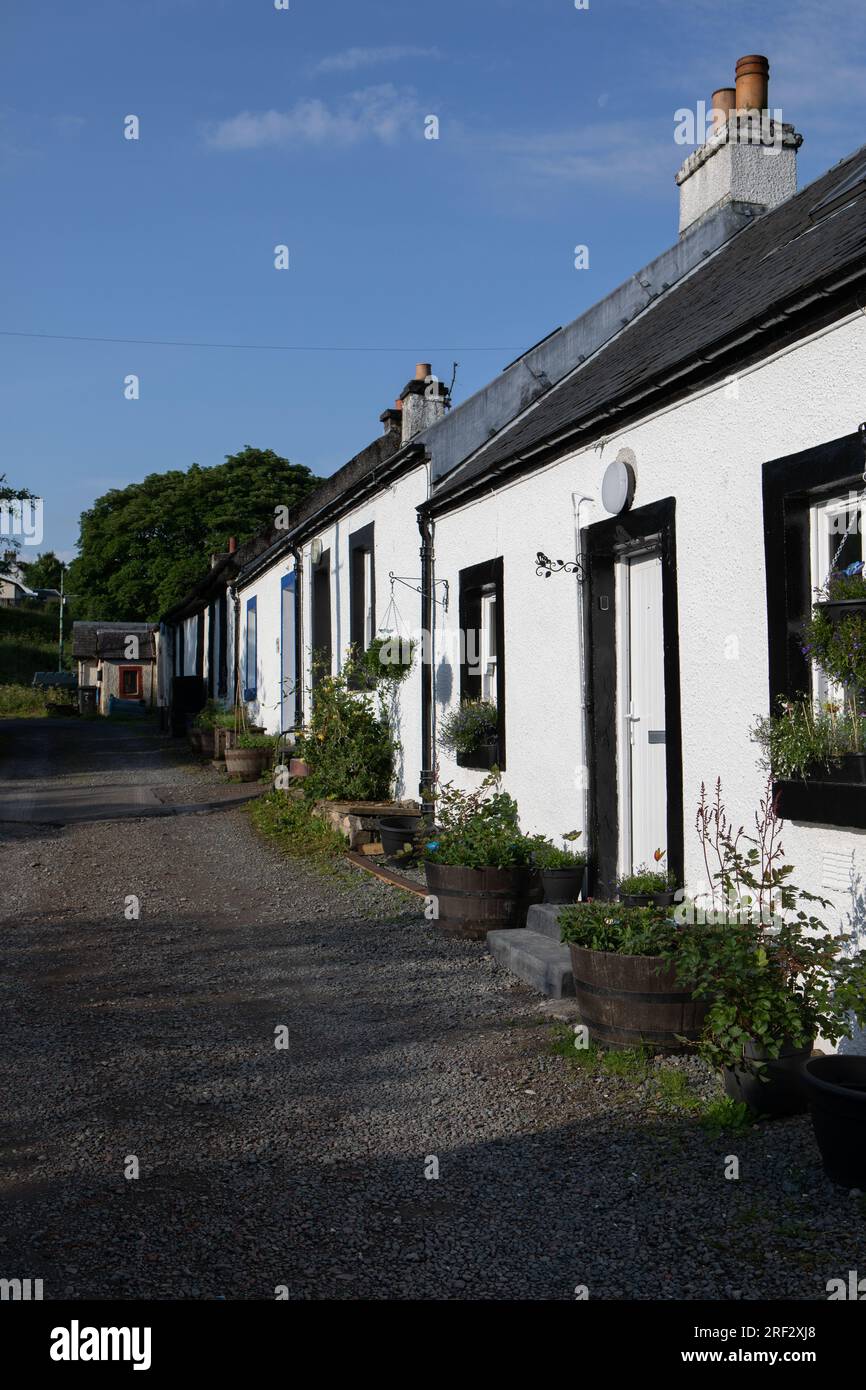 Lead miners houses, Symington Street, Leadhills, Scotland Stock Photo