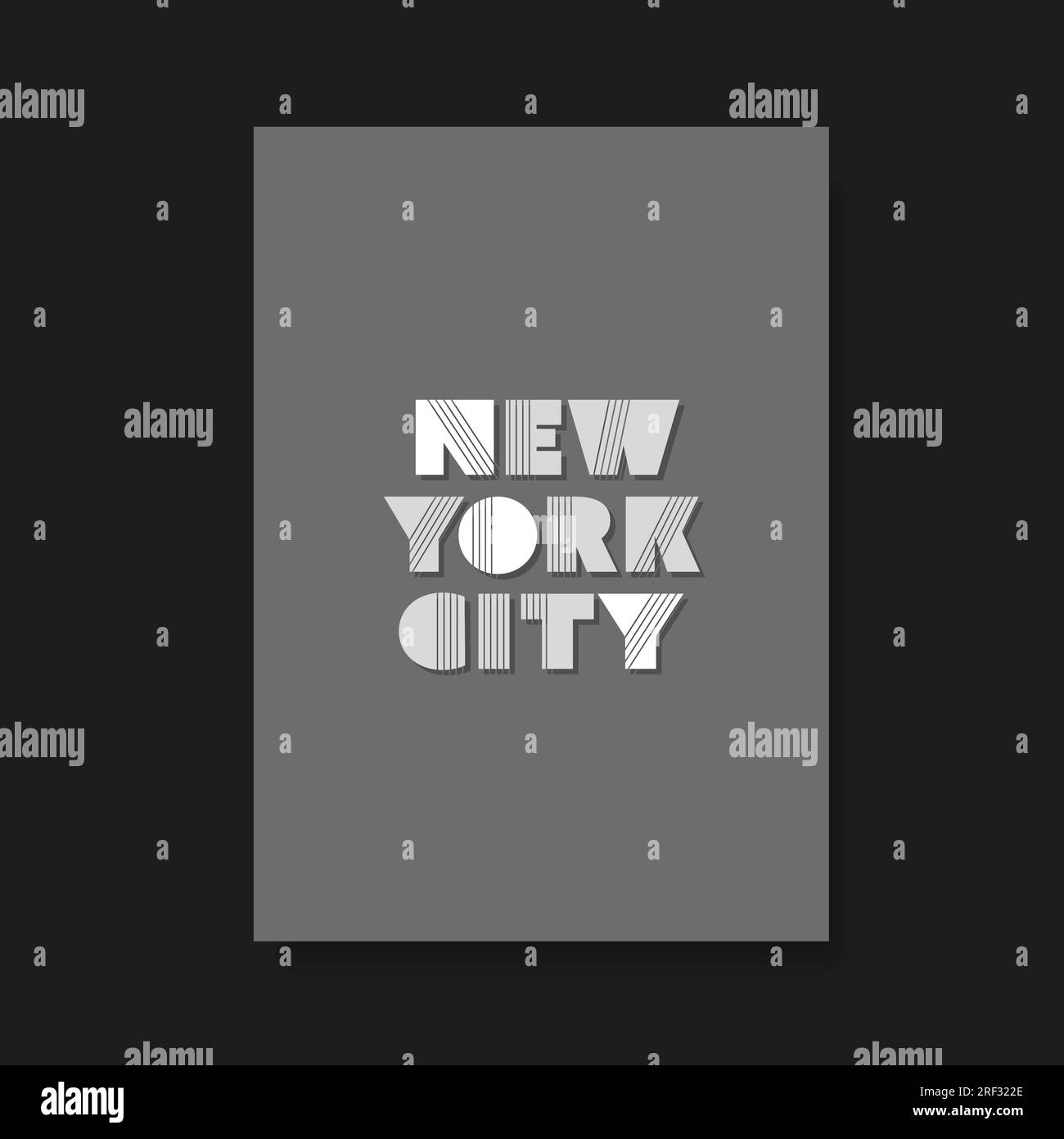New York City Bold Typographic Design for Flyer Book Cover or Screen Print TShirt Design Stock