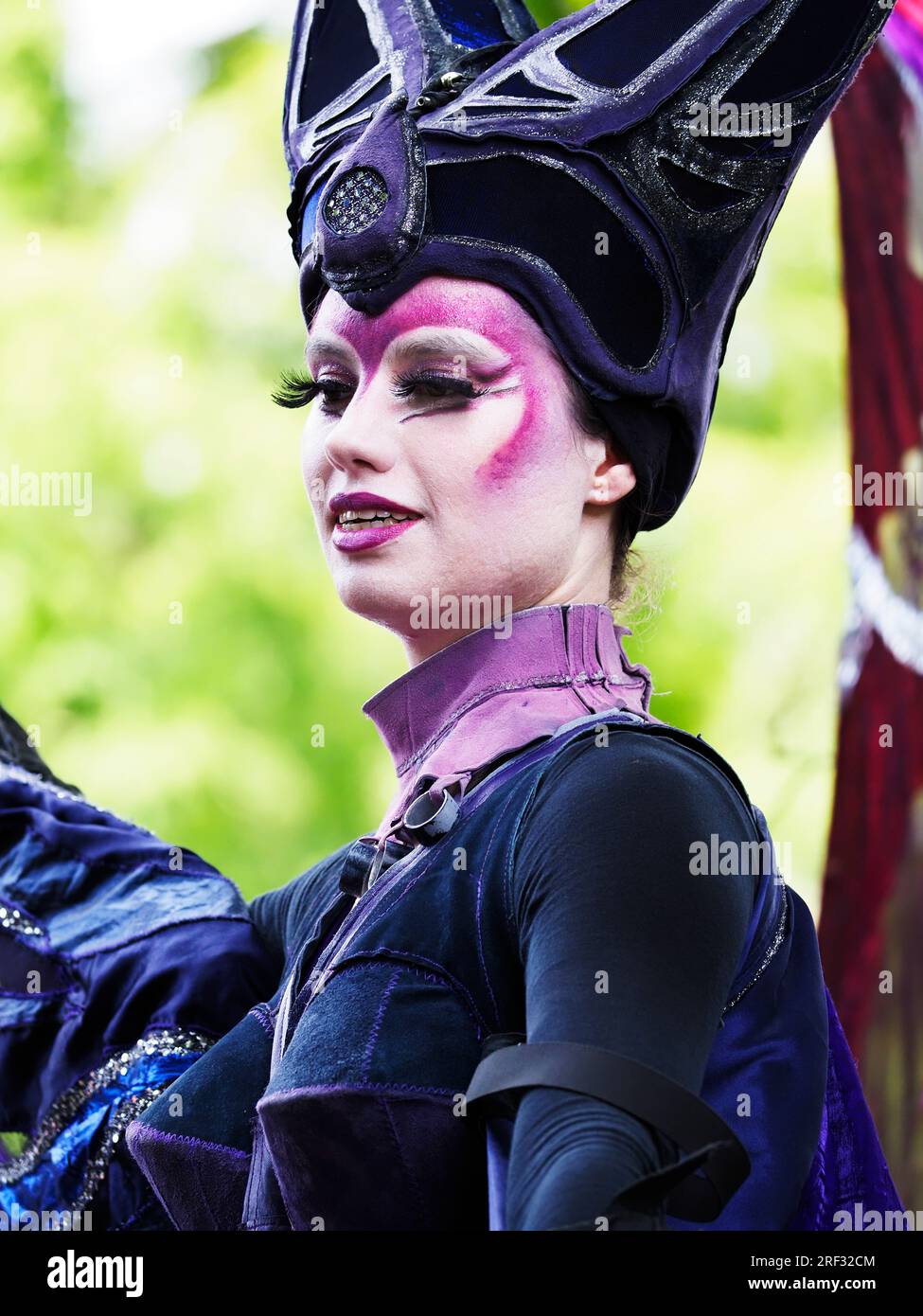 Harrogate, North Yorkshire, England 30 July 2023 Stiltwalker at