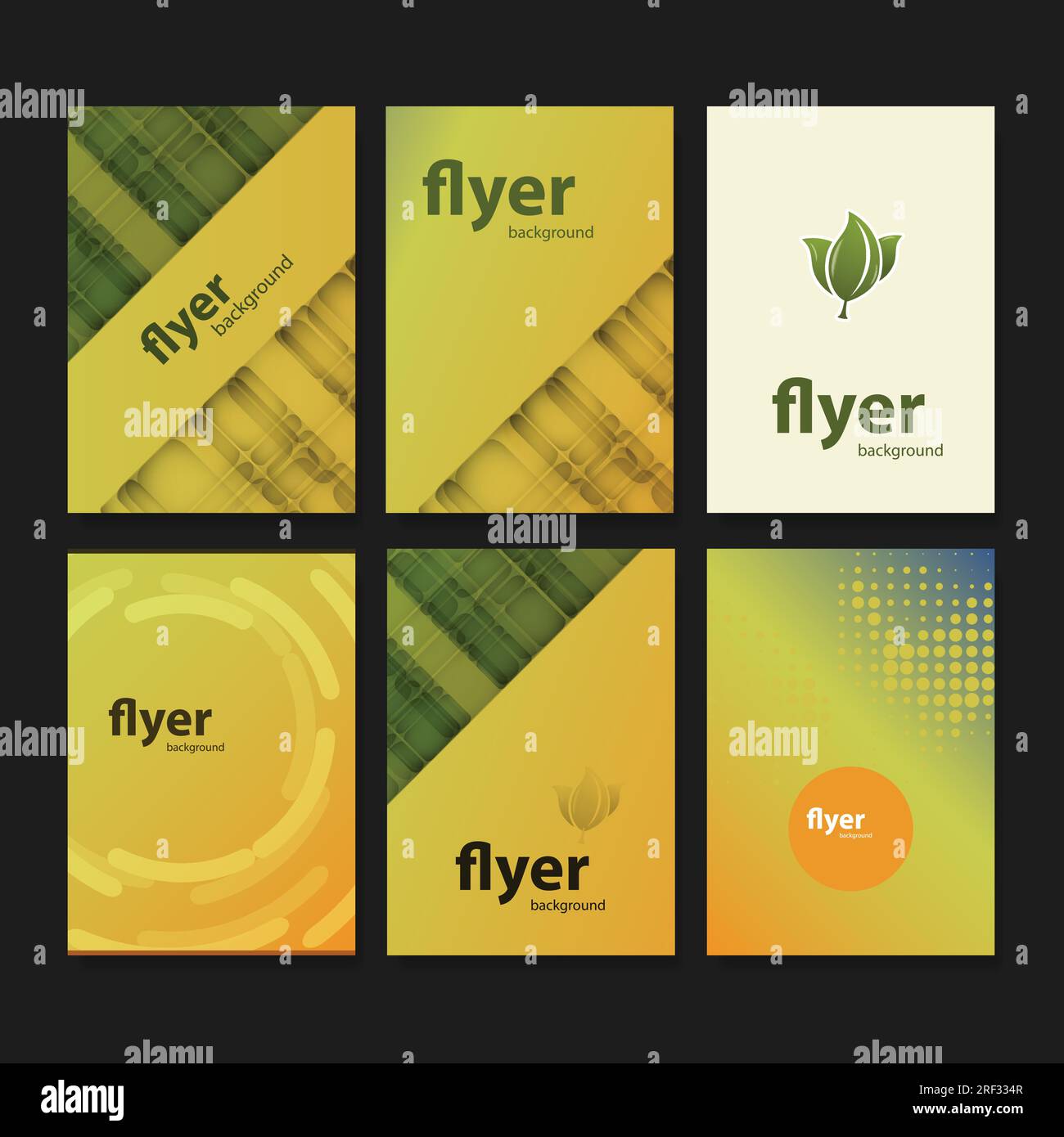 Set of Creative Card, Flyer or Cover Designs with Abstract Backgrounds Stock Vector