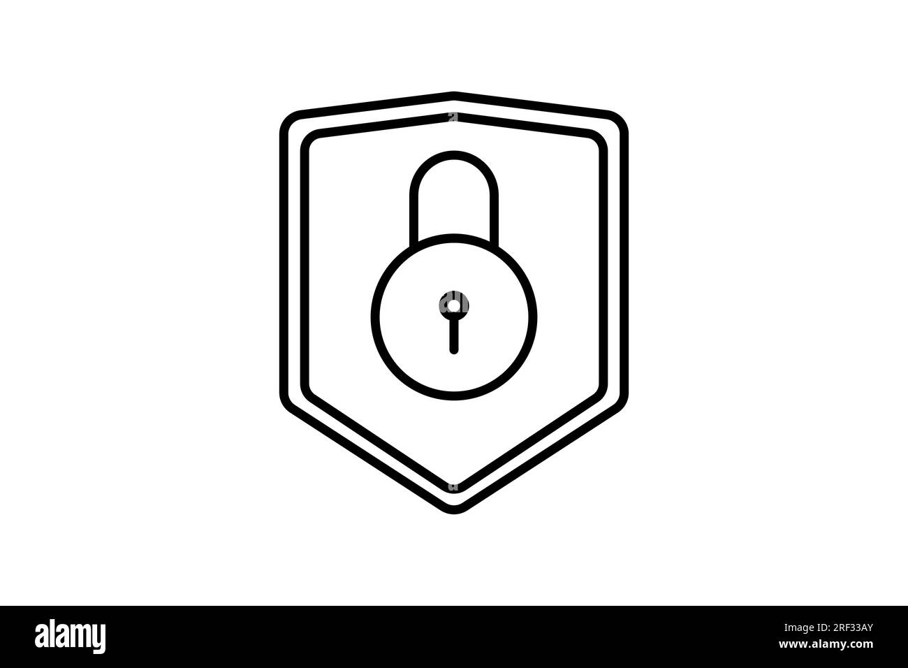 Secure Lock icon. icon related to security and access settings. line icon style. Simple vector design editable Stock Vector