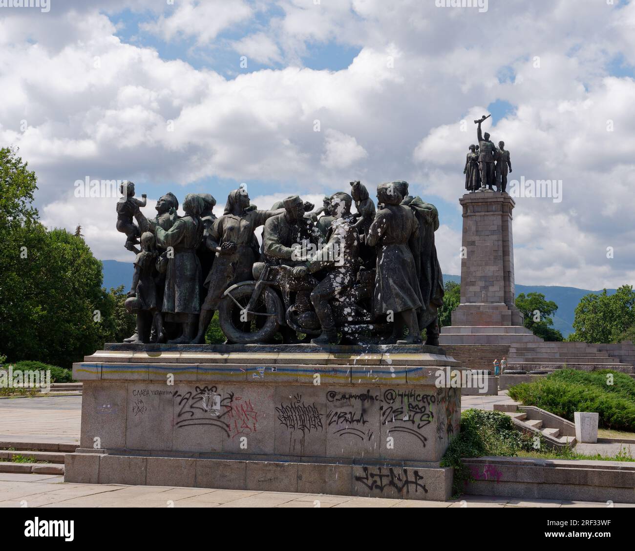 Monument to the Soviet Army in the city of Sofia, Bulgaria. July 31, 2023 Stock Photo