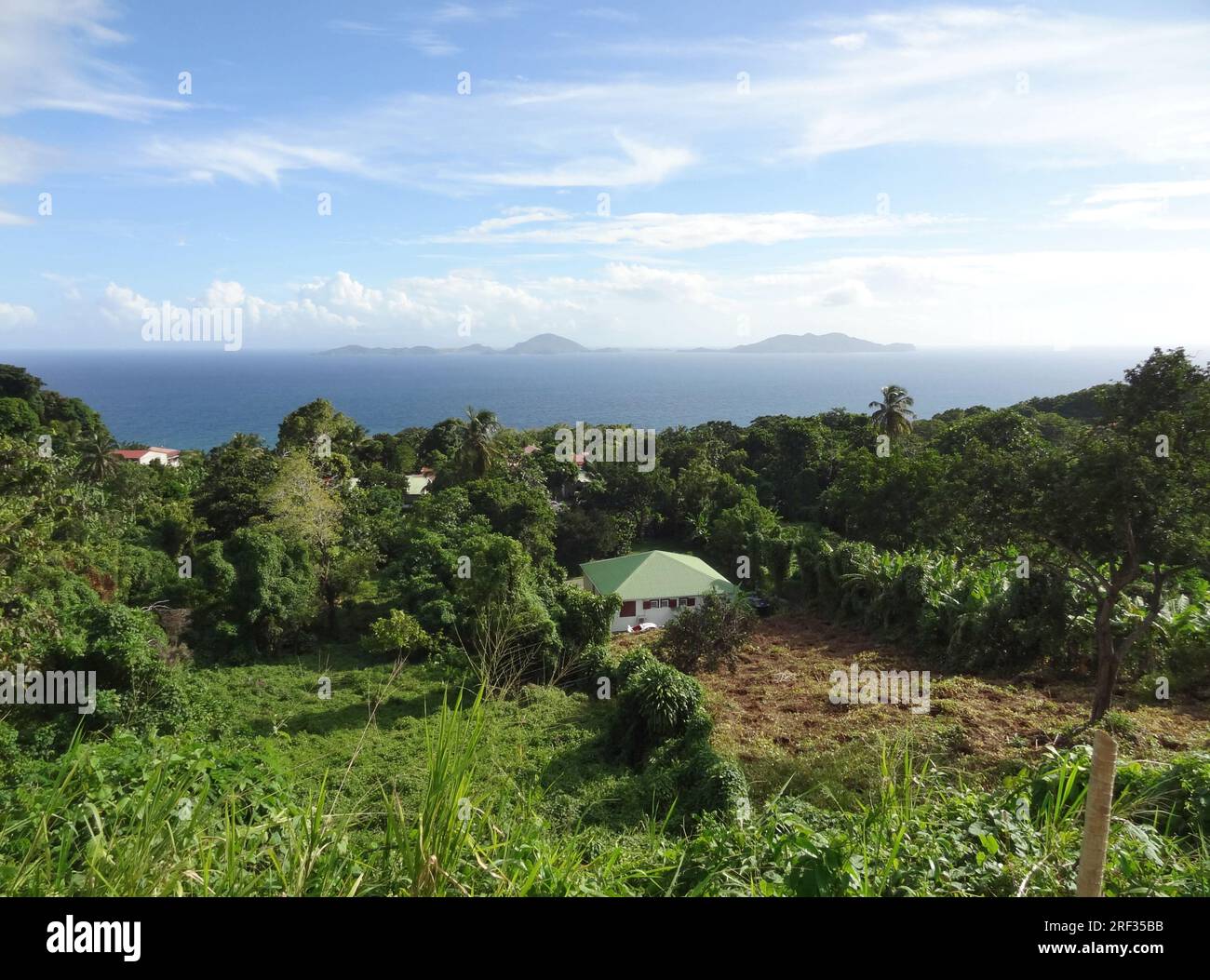 rural coastal scenery on a caribbean island named Guadeloupe Stock ...