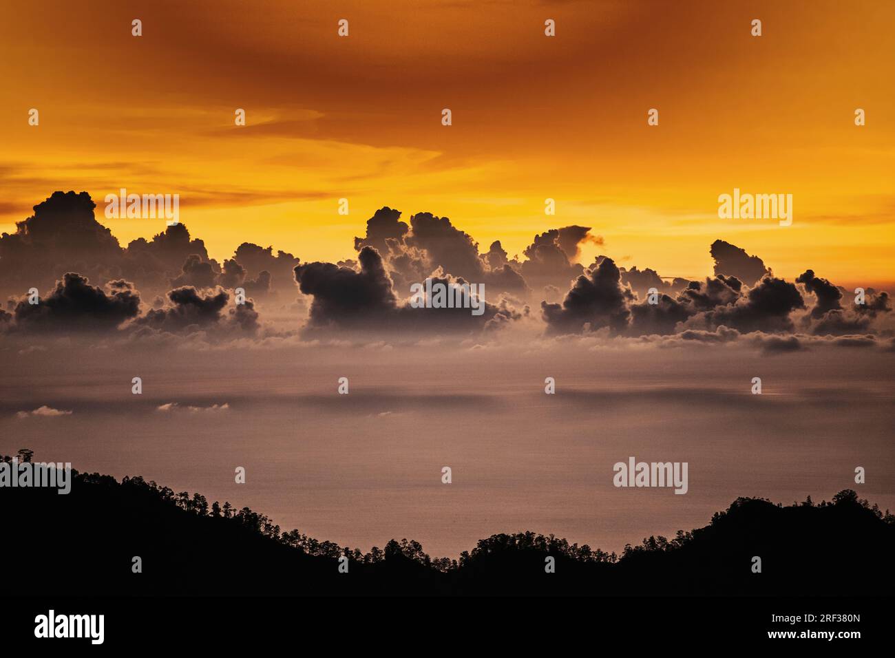 Colorful sunset sky background in Golden Sky Hour Stock Photo - Alamy