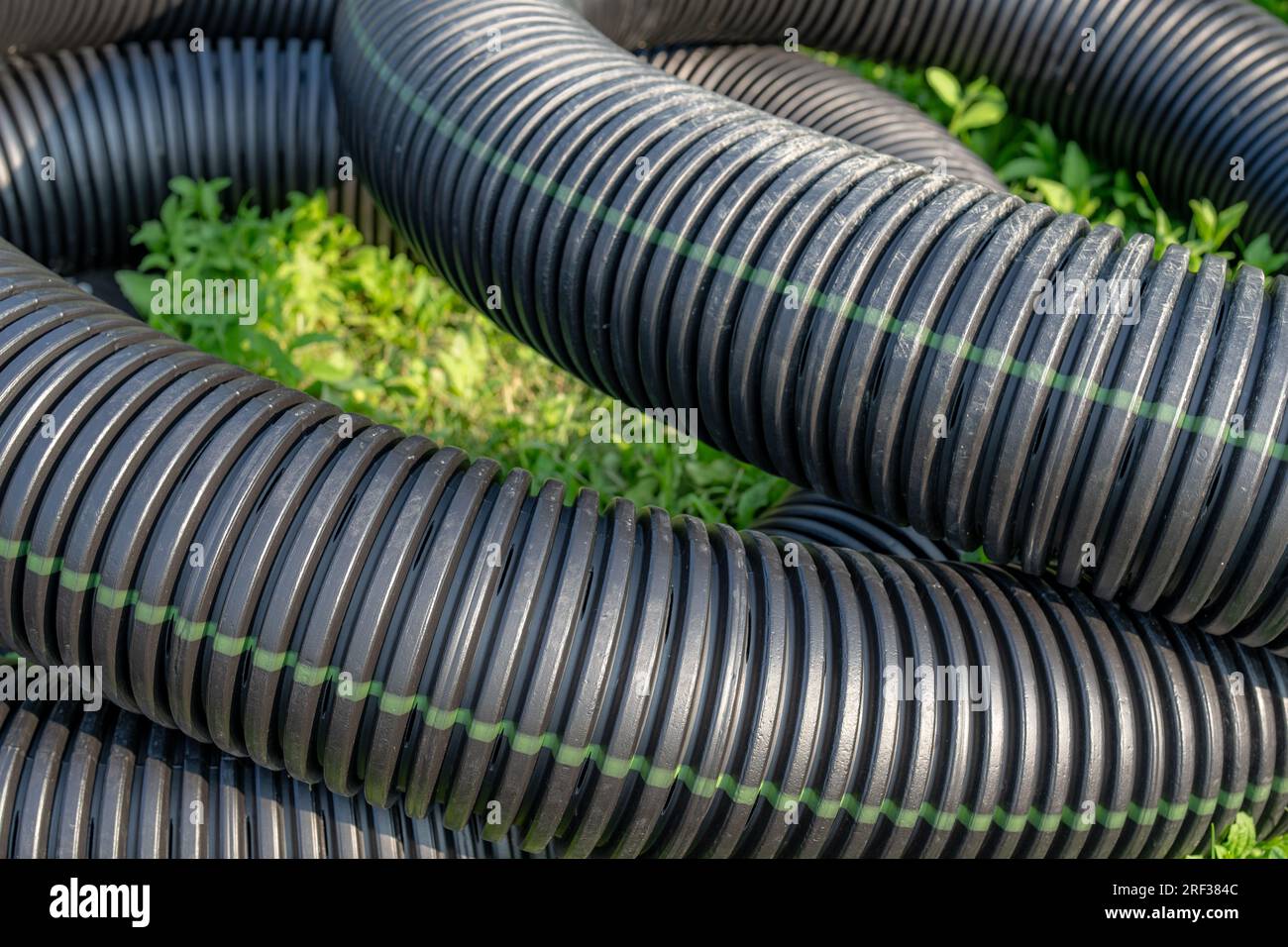 Black storm water underdrain pipe used to mitigation ground water