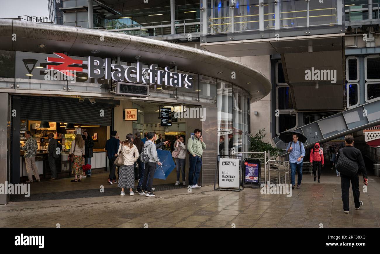 London, UK: Blackfriars railway station in the London borough of ...