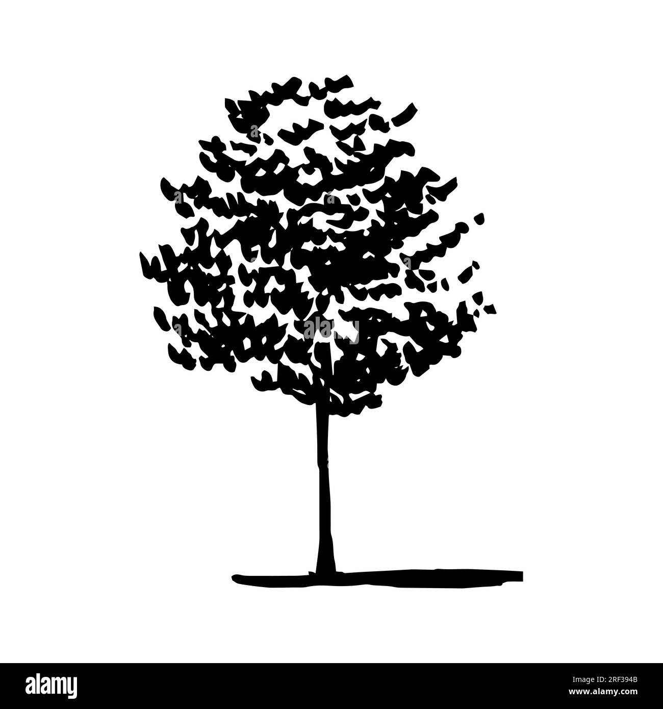 simple vector tree sketch Stock Vector