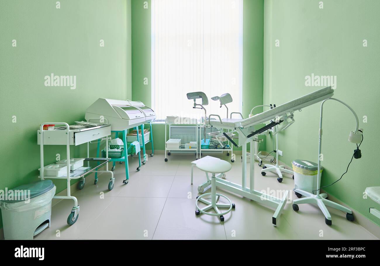 Gynecology Medical Room with Equipment without People Stock Photo - Alamy