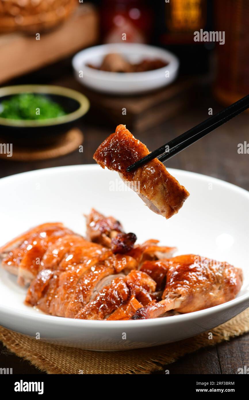 Duck Seasoned with Soy Sauce,Roasted Duck Stock Photo - Alamy