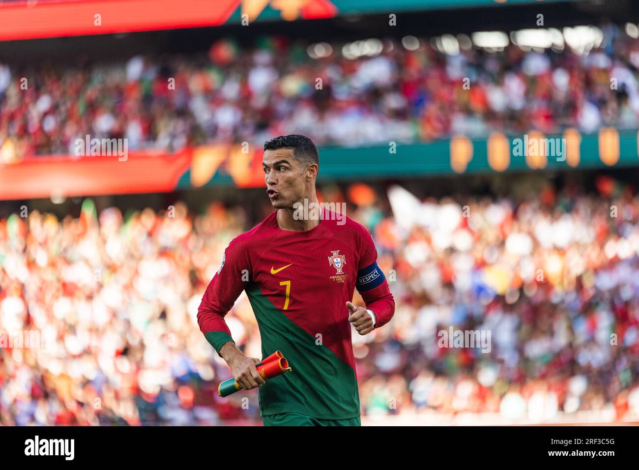 Cristiano Ronaldo during UEFA Euro 2024 Qualification game between national teams of Portugal and Bosnia and Herzegovina at  Estadio Da Luz, Lisbon, P Stock Photo