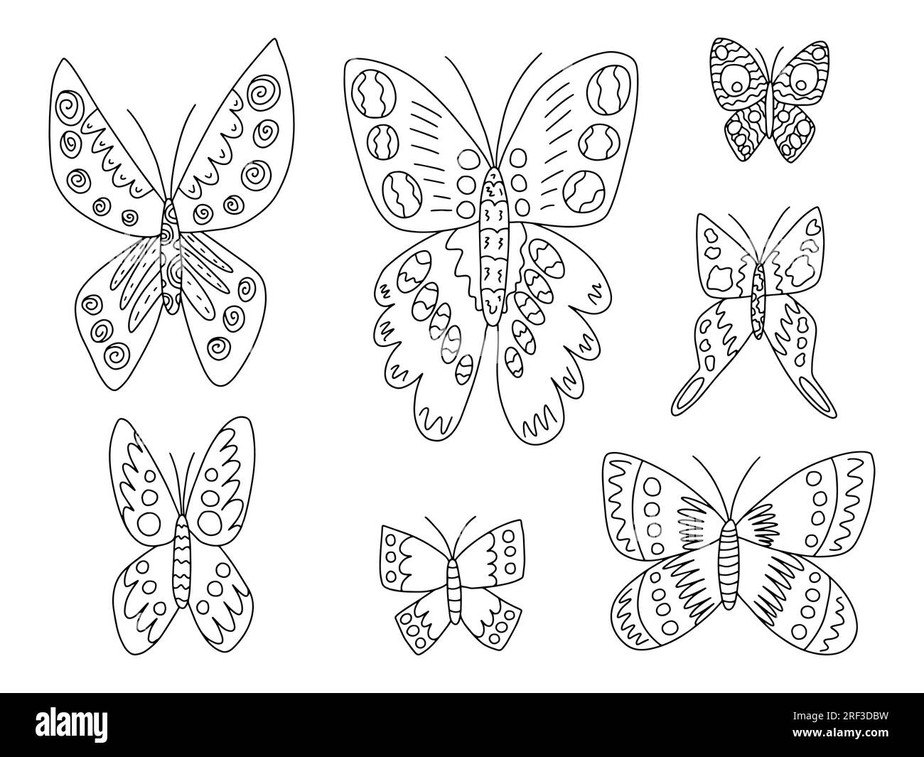 Different kinds butterflies Stock Vector Image & Art - Alamy