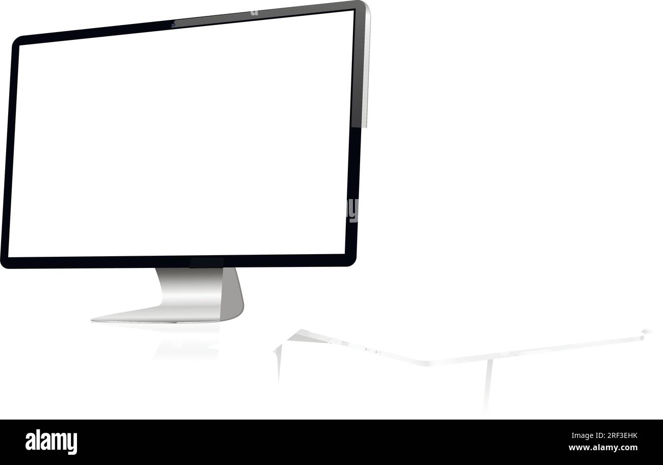 Device Realistic Realistic devices mockup set of monitor hi-res stock photography and ...