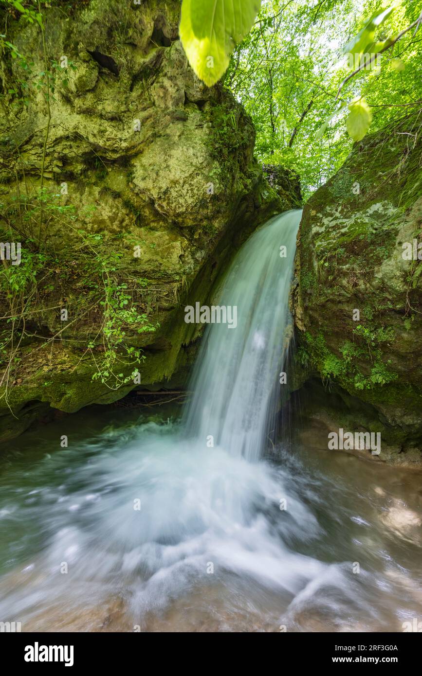 Hajsky waterfall, National Park Slovak Paradise, Slovakia Stock Photo