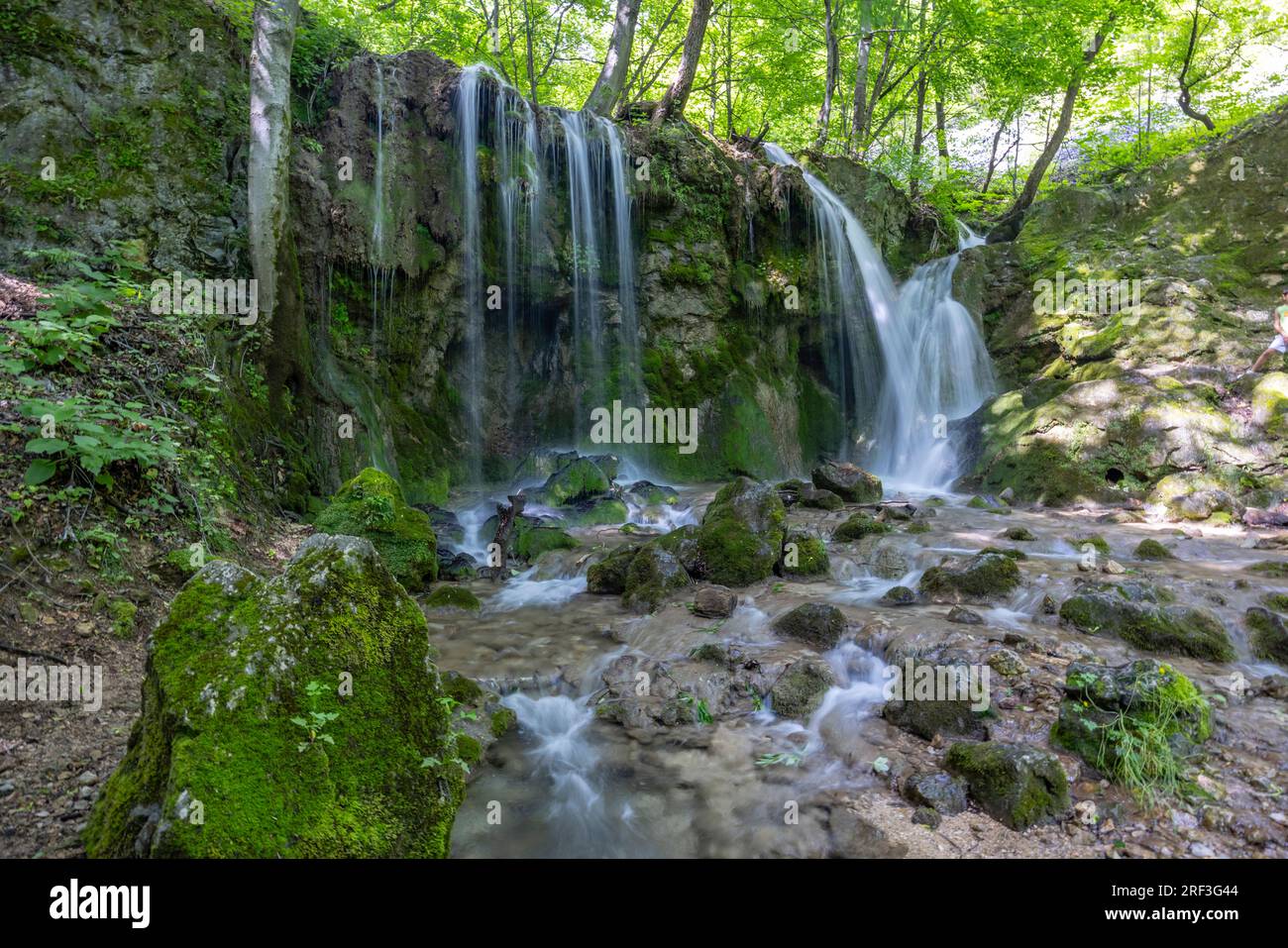 Hajsky waterfall, National Park Slovak Paradise, Slovakia Stock Photo