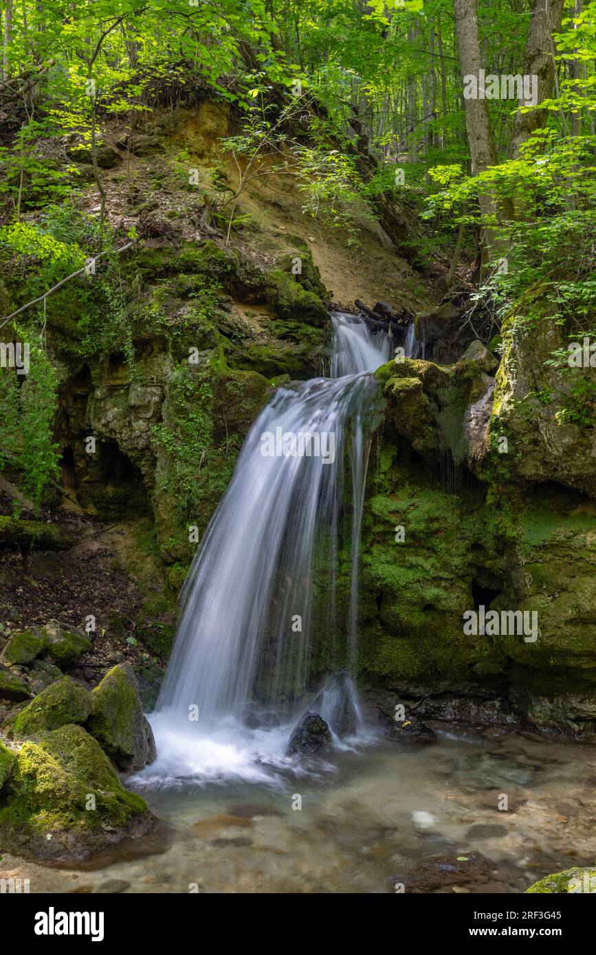 Hajsky waterfall, National Park Slovak Paradise, Slovakia Stock Photo