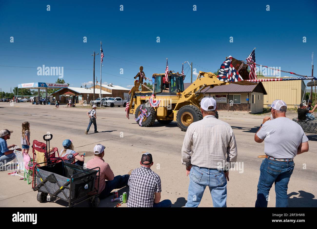 4th of July Independence Day parade somewhere in Wyoming, United States of America Stock Photo