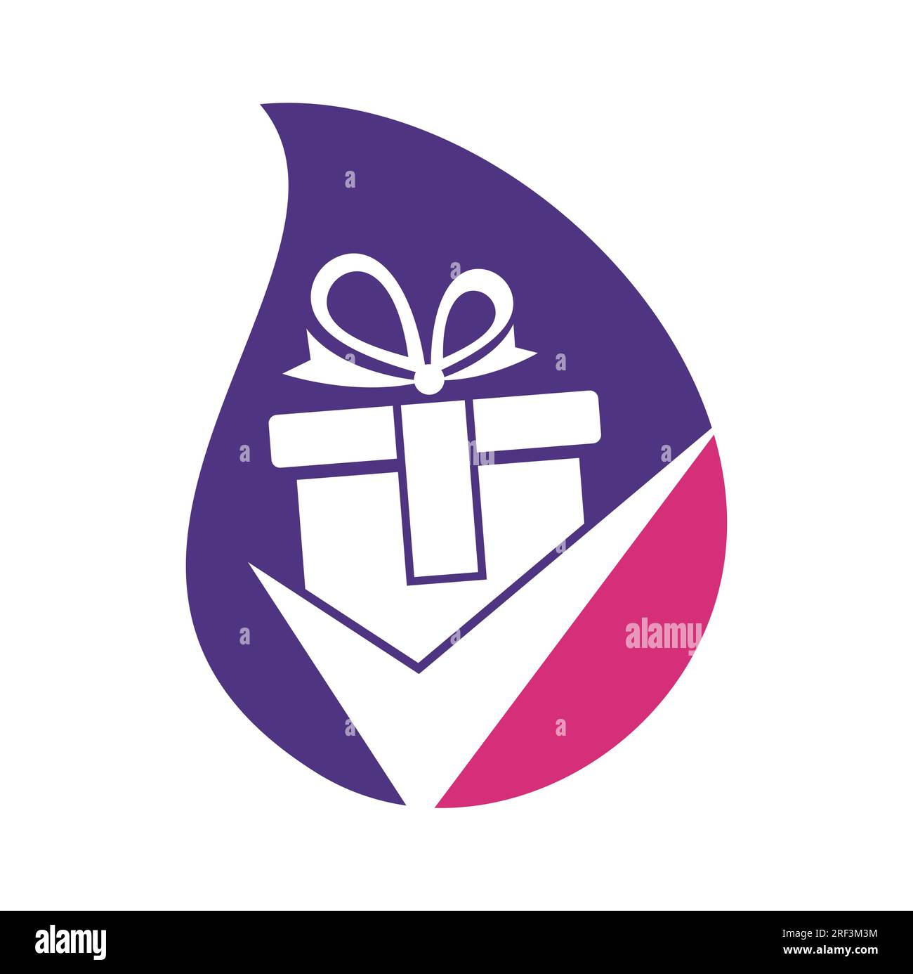 Check Gift Logo Icon Design. Check gift box logo design icon template vector. Stock Vector