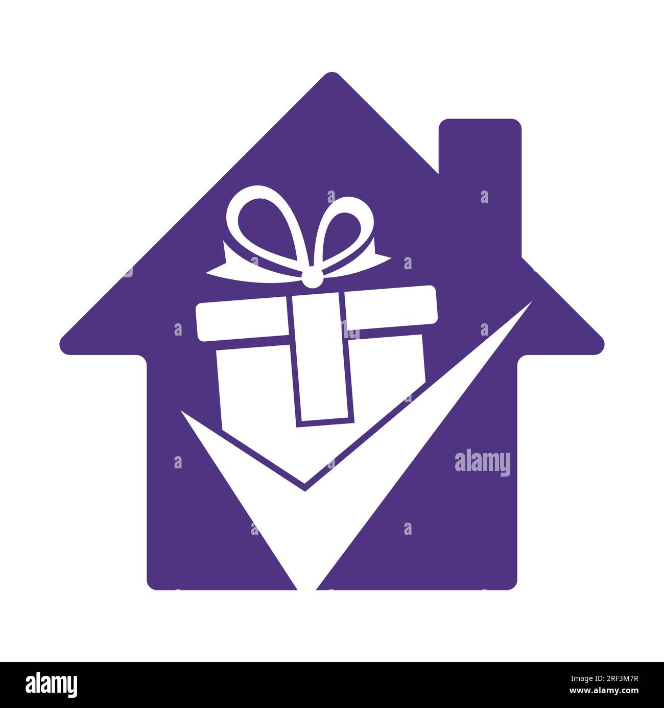Check Gift Logo Icon Design. Check gift box logo design icon template vector. Stock Vector