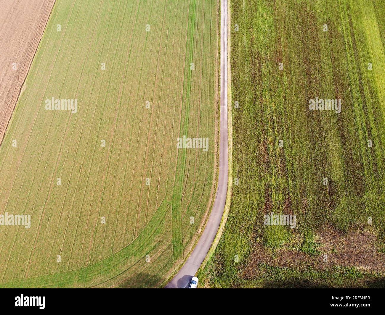 Aerial view of the agricultural fields in Bavaria, Germany Stock Photo ...