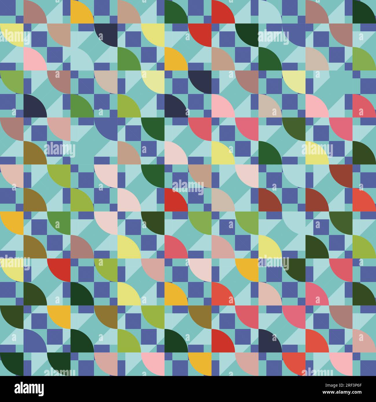 70s Retro fashion style seamless pattern background. Trendy geometric ...