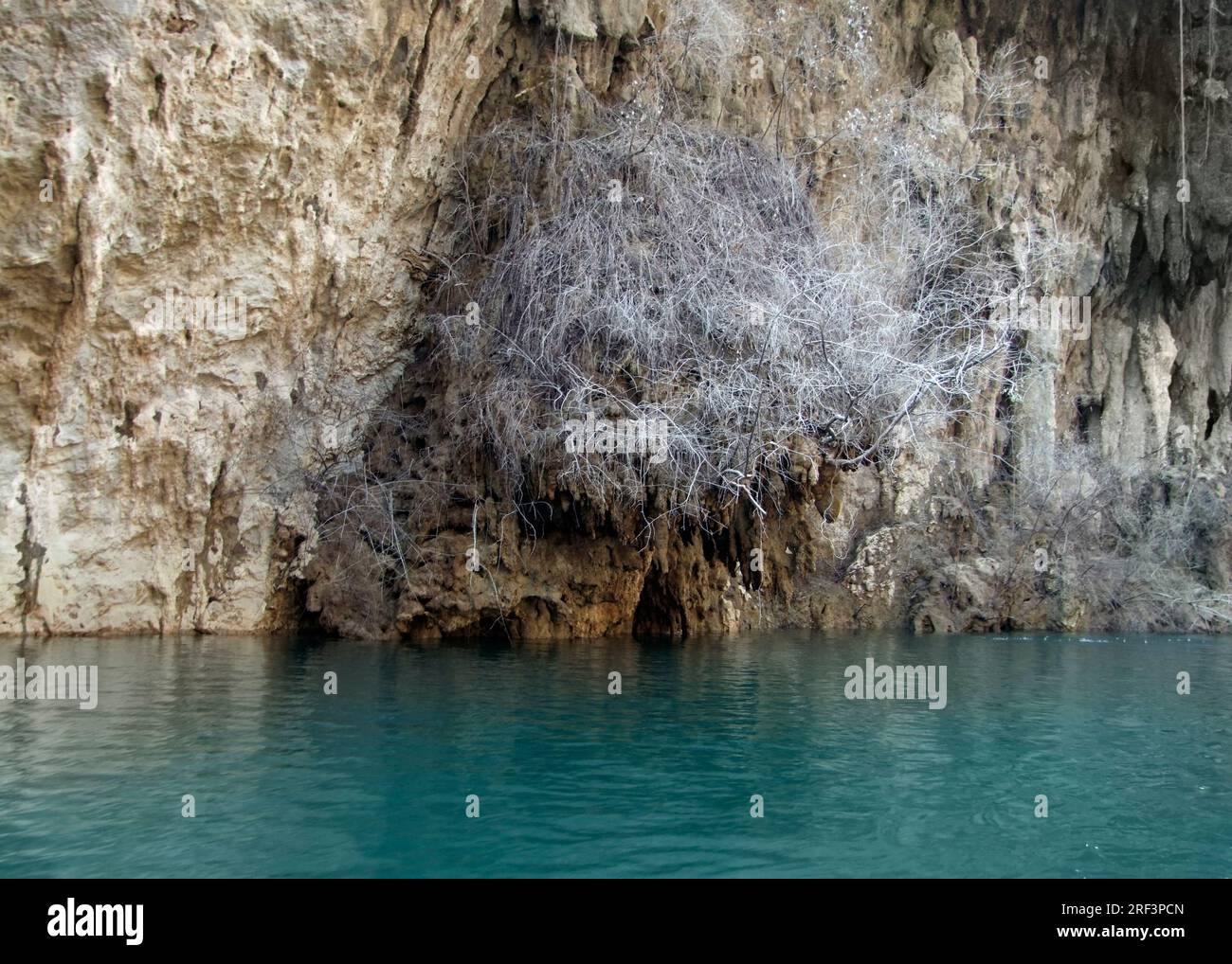 Waterside Rocks waterside rock face detail at River Shennong Xi in China Stock Photo ...