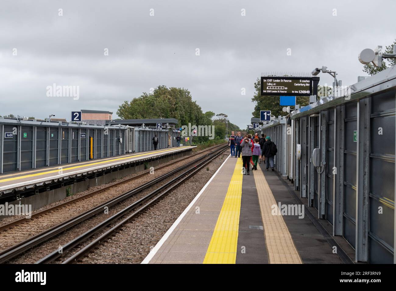 Platform 1 and 2 at the newly opened Parkway railway station in