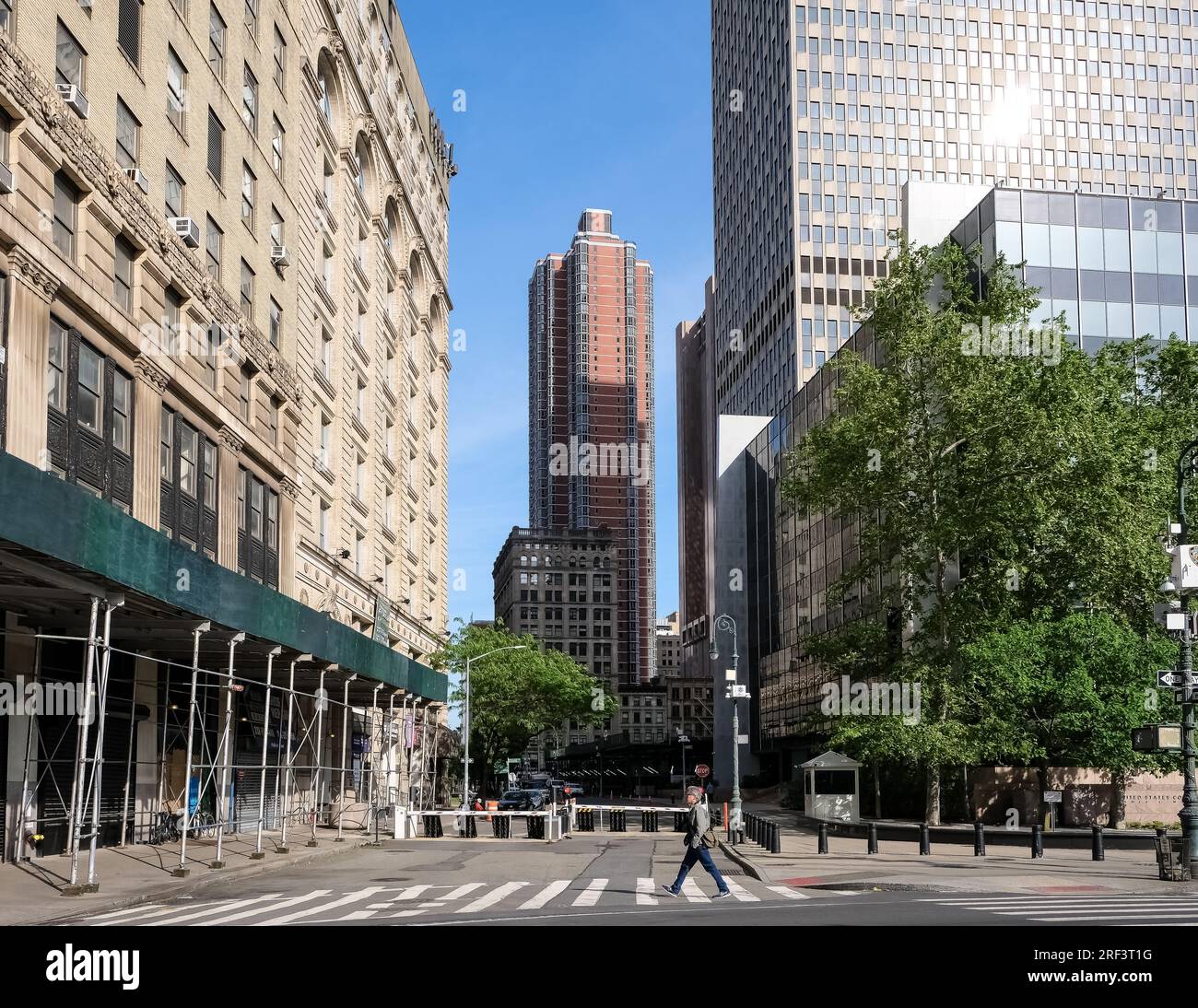 View of Foley Square, a street intersection in the Civic Center of